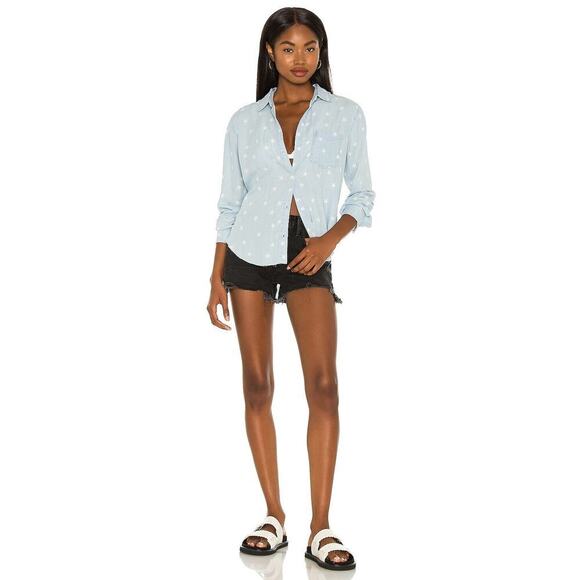 Rails Ingrid Button Down Shirt Top Light Vintage Stars – Size Small – Sold Out - Picture 4 of 16
